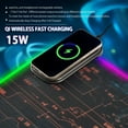thumbnail image 2 of Wireless Charging Mouse Pad Large RGB Gaming Desk Mat 13 Light Modes Mousepad 35.4x15.7 Digital Map, 2 of 6