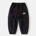 thumbnail image 2 of JAJAHO Boys Cargo Jogger Pants For Kids 4-10Y Elastic Waist Baggy Streetwear Multi Pockets Ankle-Tied Trousers, 2 of 4