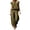 Green, variant on Women Western Style 2 Piece Outfits, Neck Sleeveless Tank Top & Loose Wide Leg Suede Pant Set, Casual Outdoor Vacation Matching Suit S-XXXL