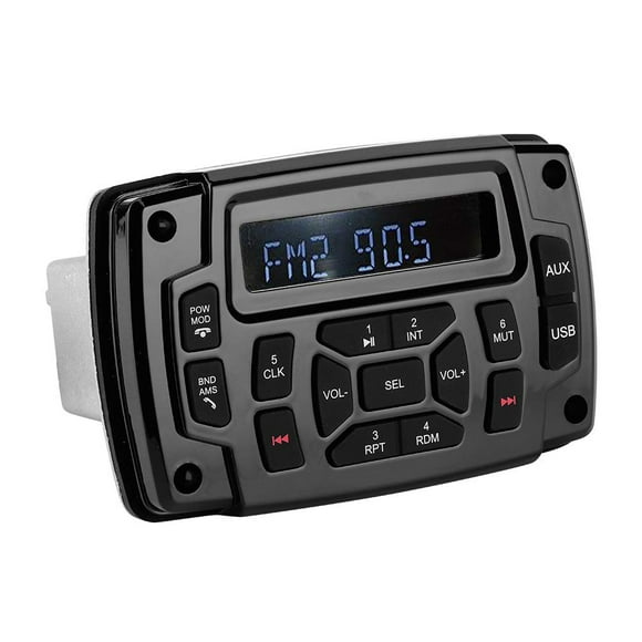 Radio Estéreo Marina, Bluetooth FM AM Receptor Estéreo Marino Reproductor de MP3, IP66 Receptor de Barco de 12v Impermeable/Resistente a la Intemperie con LCD Digital, Receptor Centro Multimedia