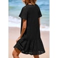 thumbnail image 2 of Vestido de verano KIRUNDO 2025 con cuello en V y cuello en V y encaje negro XS, 2 of 8