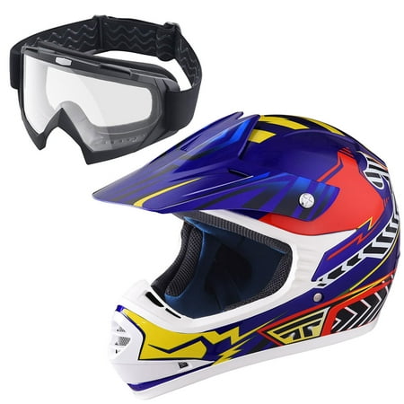 AHR DOT Youth Motocross Helmet Full Face Offroad Dirt Bike Helmet Motorcycle ATV Downhill