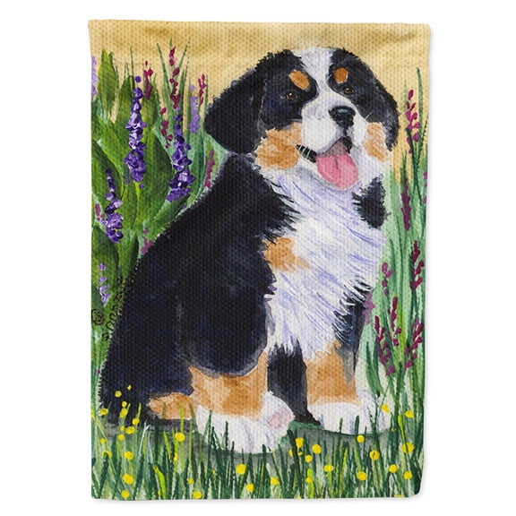 Bernese Mountain Dog Flag Canvas House Size