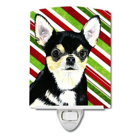 

Caroline s Treasures SC9359CNL Chihuahua Candy Cane Holiday Christmas Ceramic Night Light 6x4x3 multicolor