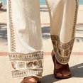 thumbnail image 4 of SGFCWSX Mens Harem Pants Elastic Waist Drawstring Print Loose Pockets Boho Hippie Beach Yoga Casual Pants Khaki Size 4XL, 4 of 5