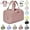 Dark Pink, variant on Elouva Toiletry Bag, Elouva Makeup Bag, Large Capacity Wide-Open Travel Cosmetic Bags for Women, 4-in-1 Multi-Functional Lightweight Waterproof Organizer Bags with Handle for Accessories (Gray)