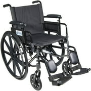 Cirrus IV Lightweight Dual Axle Wheelchair with Adjustable Arms, Detachable Desk Arms, Elevating Leg Rests, 18" Seat