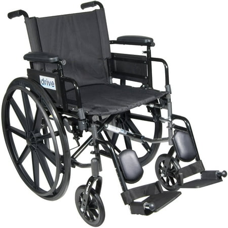 Cirrus IV Lightweight Dual Axle Wheelchair with Adjustable Arms, Detachable Desk Arms, Elevating Leg Rests, 18" Seat