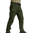 thumbnail image 2 of DPTALR George Men's Cargo Pants, Stretch, Ripstop, Slim & Relaxed Fit, Lightweight, with Pockets, Hiking Work #Army Green Big and Tall Men XXL, 2 of 4