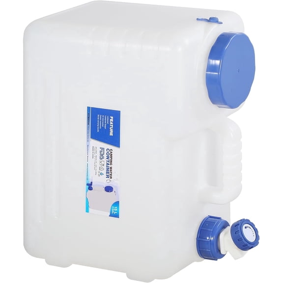 Redcamp 15L Portable Water Container with Spigot - Camping Water Jug & Emergency Storage