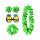 thumbnail image 5 of Conjunto de disfraz de collar hawaiano, diadema de playa ajustable para eventos y fiestas. Verde, 5 of 9