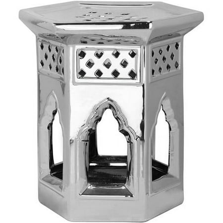 Safavieh Silver Moroccan Garden Stool