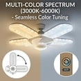 thumbnail image 3 of 11.81" Mini Crystal-Effect LED 5-Blade LED Fan Light, 3 Adjustable Color and Fan Speeds, Decorative Chandelier Small Ceiling Fan for Bedroom Living Room (1PCS), 3 of 8