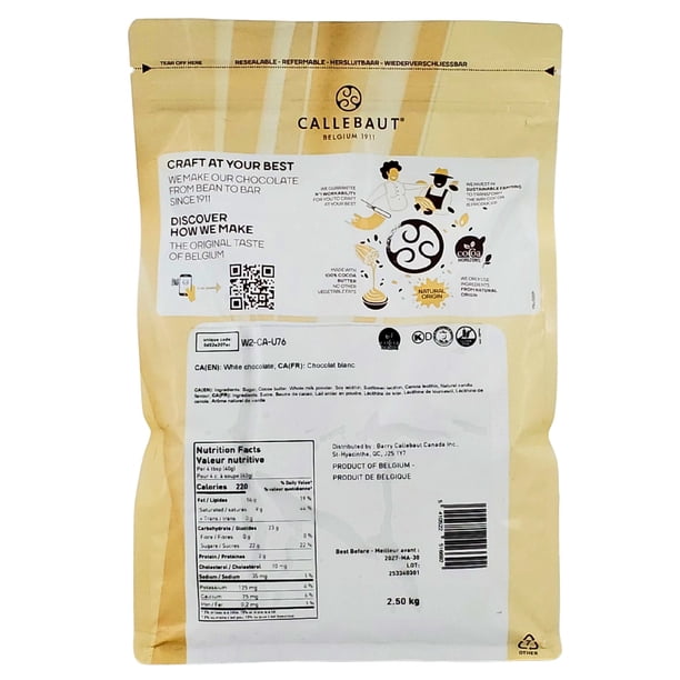 Callebaut White Chocolate W2 - 2.5 kg - Walmart.ca