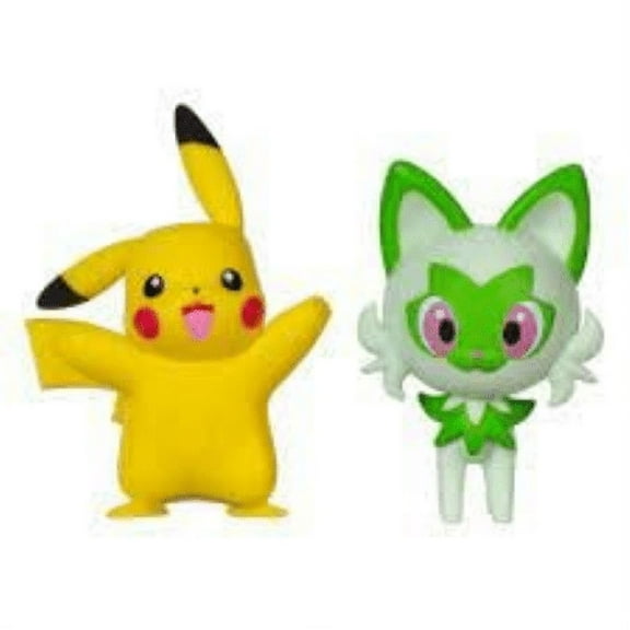Pokémon Battle Figure First Partner 2 Pack - 2-Inch Sprigatito and Pikachu Battle Figures with