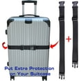 Heavy Duty Adjustable Luggage Straps & Connectors for Suitcases, Travel