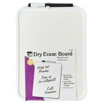Charles Leonard 8.5 X 11 in. Plastic Framed Dry-Erase Board, White (Pack of 2)