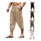 thumbnail image 1 of Pants Hombre, Pants De Lino Cordón En La 3/4 Shorts, 1 of 7