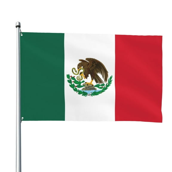Mexico-Flag 4x6 Feet Flag Polyester Double Stitched With Grommets For Outdoor Indoor Decor