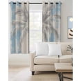 thumbnail image 2 of Palm Tree Blackout Curtains for Bedroom Living Room Darkening Curtains 90 Inch Blue Tropical Plant Summer Retro Wood Plank Black Out Window Curtain Privacy Window Treatment Grommet Drapes 52"x90"x2, 2 of 9