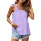 thumbnail image 3 of Blusa sin mangas para mujer, camiseta sin mangas de verano para mujer, camiseta sin mangas con cuello cuadrado, camiseta sin mangas holgada para mujer, durabilidad prolongada, 3 of 6