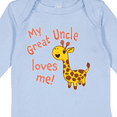 thumbnail image 4 of Inktastic My Great Uncle Loves Me- Cute Giraffe Boys or Girls Long Sleeve Baby Bodysuit, 4 of 5