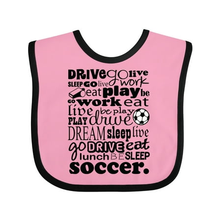 

Inktastic Eat Sleep Play Soccer Player Gift Baby Boy or Baby Girl Bib