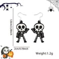 thumbnail image 2 of DESIGNICE Halloween Theme Earrings Lightweight Cartoon Pumpkin Drop Dangle Earrings Trick Or Witch Cat Bats Earrings for Women Halloween Party Jewelry Wacky Bat Earrings, 2 of 7