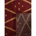 thumbnail image 4 of HAND KNOTTED WOOL GEOMETRIC MODERN AREA RUGS - 9'x12', Rectangle Shape, Red Gold Color, Classic Traditional Design, Low Pile Handmade Area Rugs for Living Room, Bed Room (N01118), 4 of 9