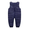 thumbnail image 3 of GYRATEDREAM Infant Toddler Baby Winter Snow Pants Down Puffer Warm Overall Boys Girls Zip up Snowsuit Windproof Fleece Lined for 6 Months-5 Years, 3 of 5