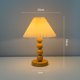 thumbnail image 2 of Mesita de noche de madera retro for dormitorio, pantalla plisada, lámpara de mesa pequeña, 2 of 4