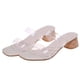 thumbnail image 4 of Sandalias y pantuflas transparentes para mujer Tacón grueso Boca de pescado Zapatillas de tacón alto Wmkox8yii  ytu1965, 4 of 9