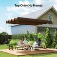 thumbnail image 2 of Outsunny 8' x 9.4' Pergola Canopy Top Only, Fit 7' x 10' Frame, Coffee, 2 of 10