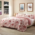 thumbnail image 3 of Bedtreat King Comforter Sets,7-Pieces Reversible Bedding Sets,Bed in a Bag with Comforter,Flat Sheet and Fitted Sheet,Pillowcases & Shams,Lisse,Mauveglow, 3 of 6