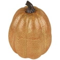 thumbnail image 4 of Northlight Touch of Gold Textured Fall Harvest Pumpkin Decoration - 9.75", 4 of 6