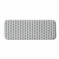 thumbnail image 1 of Boho Computer Mouse Pad, Ikat Inspired Drop Motif in Monochrome Design with Influences, Rectangle Non-Slip Rubber Mousepad Large, 31" x 12" Gaming Size, Dark Taupe Grey White, by Ambesonne, 1 of 2