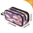 thumbnail image 4 of FORMRS Pencil Case with 3 Compartments Zipper Pouch, Elementary School Level and up, Purple Wave Pattern, 4 of 8