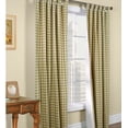 thumbnail image 1 of Plow & Hearth 84"L x 80"W Thermalogic Check Tab-Top Curtain Pair, in Sage, 1 of 2