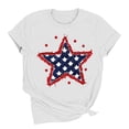 thumbnail image 4 of American Flag Shirts for Women 4th of July T-Shirt USA Print Patriotic Shirt Stars and Stripes Tees, 4 of 6