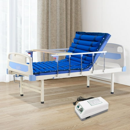 Low Air Loss Mattress, Hospital Alternating Air Pressure Mattress, Air Mattress Pressure Pads for Bed Sores Ulcer 6.4 x 2.95ft (Blue)