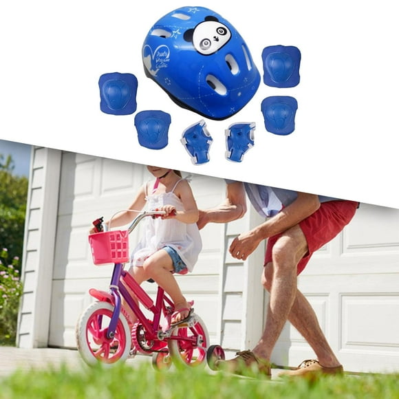 Kit de casco de bicicleta para niños, casco de monopatín para adolescentes, casco de patinaje cómodo, ciclismo Azul
