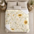 thumbnail image 5 of Botanical Sunflower Wildflower Pattern, Cozy Botanical Garden Scene, Warm Flannel Blanket for Sunroom and Reading Nook, Garden Lovers Thanksgiving Gift, Botanical Home Decor, 5 of 9