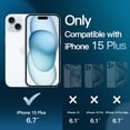 thumbnail image 2 of JETech 5 in 1 Case for iPhone 15 Plus 6.7-Inch with 2-Pack Each Tempered Glass Screen Protector and Camera Lens Protector, Non-Yellowing Shockproof Bumper Phone Cover (Blue), 2 of 7