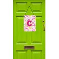 thumbnail image 2 of Letter C Flowers and Butterflies Pink Wall or Door Hanging Prints, 2 of 2