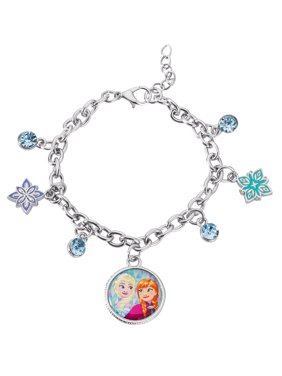 Disney Frozen Anna And Elsa Charm Bracelet 6.5" + 1"