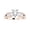 Rose Gold, variant on 1.6 CTW Round Cut Designer Twisting Eternity Channel Set Four Prong Diamond Engagement Ring, K Color I2 Clarity, 1 Ct Center Platinum Size-4