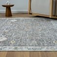 thumbnail image 3 of LR Home Alison Roy Bordered Floral Indoor Polyester Area Rug, Gray/Ivory, 5' x 8', 3 of 5