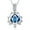 Blue, variant on Hollow Cremation Urn Necklace for Ashes - Lotus Flower Urn Necklace for Ashes Human / Pet Mini Keepsake Urn Memorial Ashes Jewelry