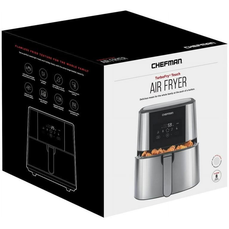 Chefman 8-Qt. Stainless Steel TurboFry Digital Air Fryer