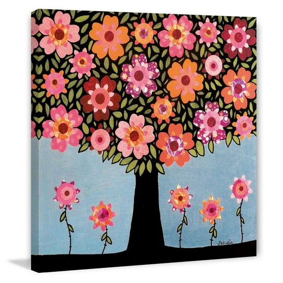 Marmont Hill "Flowering Tree" by Sascalia Painting Print on Wrapped Canvas